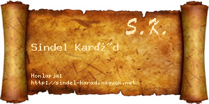 Sindel Karád névjegykártya
